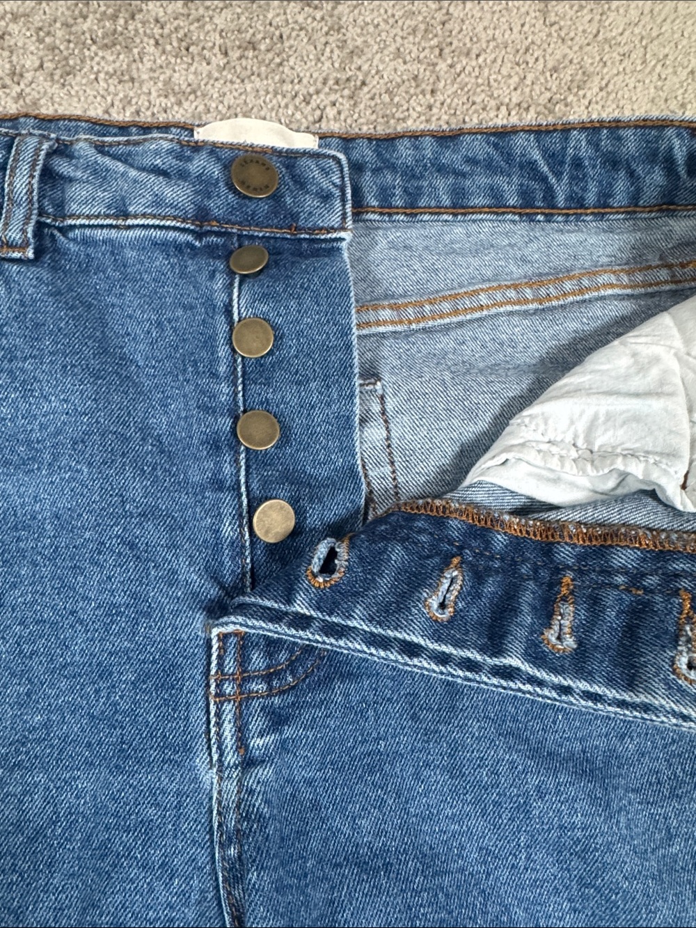 Sezane Denim Brut Sexy Mid Rise Ankle Jean Medium Blue Women’s 30 - Picture 7 of 8